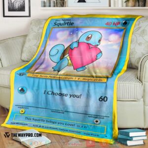 Anime Pokemon Squirtle I Choose You Soft Blanket