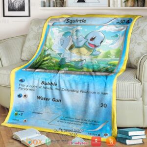 Anime Pokemon Squirtle Soft Blanket