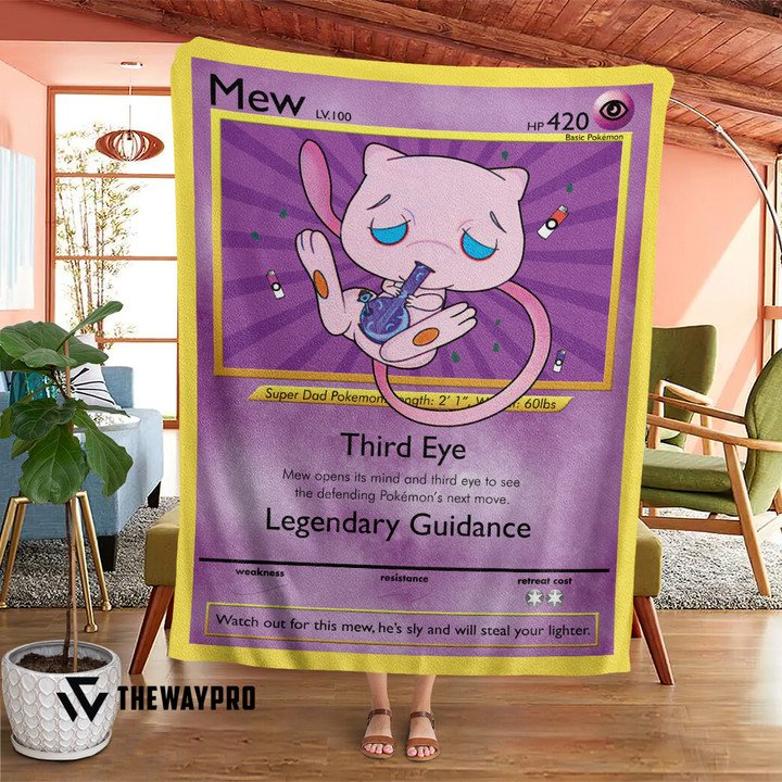 Anime-Pokemon-Stone-Mew-Quilt-Blanket-1