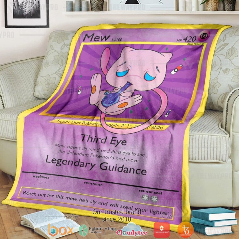 Anime Pokemon Stone Mew Soft Blanket Anime Pokemon Stone Mew Soft Blanket