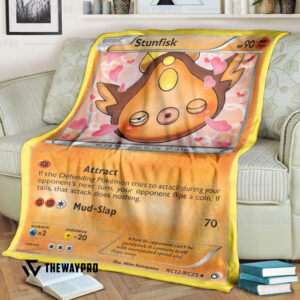 Anime Pokemon Stunfisk Legendary Treasures Blanket