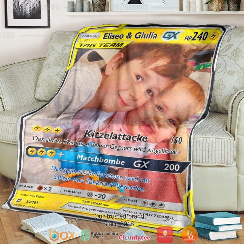 Anime Pokemon Tag Team Gx Personalized Soft Blanket Anime Pokemon Tag Team Gx Personalized Soft Blanket