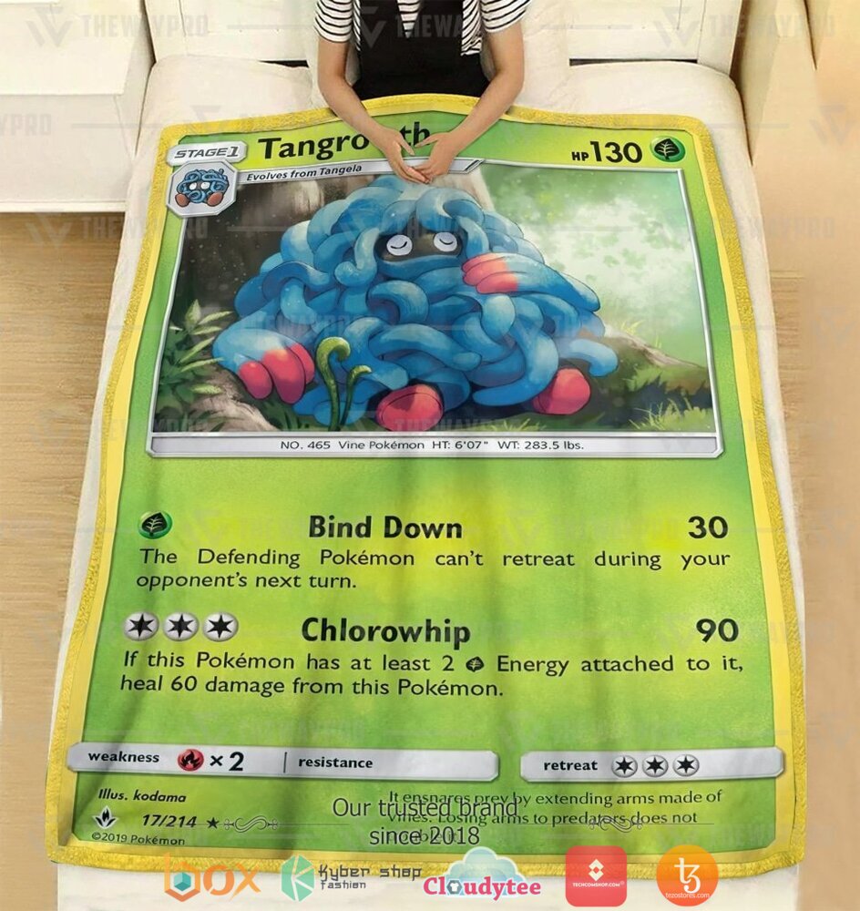 Anime-Pokemon-Tangrowth-Soft-Blanket-2
