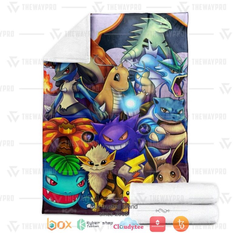 Anime-Pokemon-The-Poke-Favourites-Soft-Blanket-2