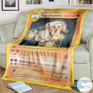 Anime Pokemon Thicc Arcanine Custom Blanket