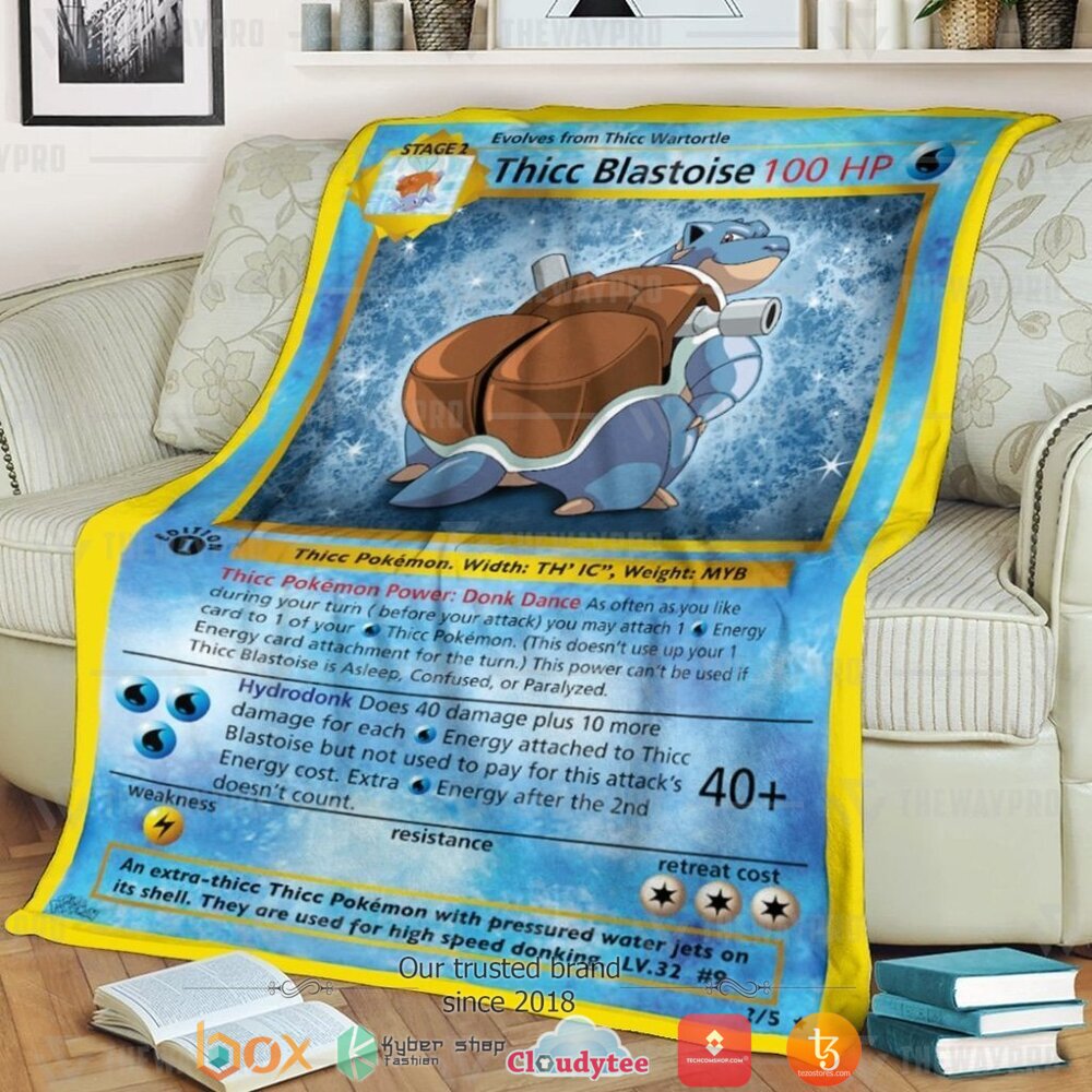 Anime Pokemon Thicc Blastoise Soft Blanket Anime Pokemon Thicc Blastoise Soft Blanket