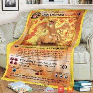 Anime Pokemon Thicc Charizard Soft Blanket