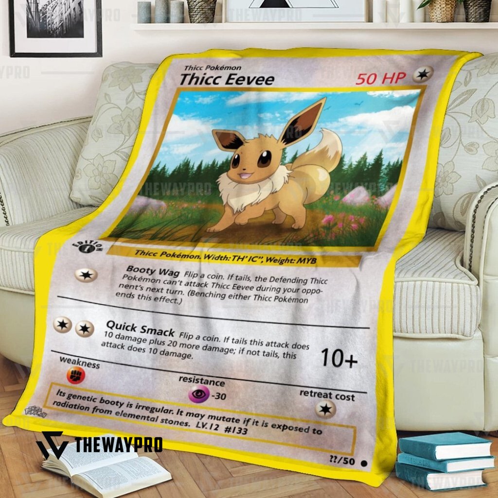Anime Pokemon Thicc Eevee Blanket Anime Pokemon Thicc Eevee Blanket