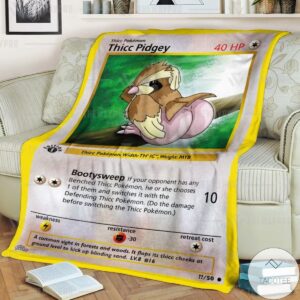 Anime Pokemon Thicc Pidgey Custom Blanket