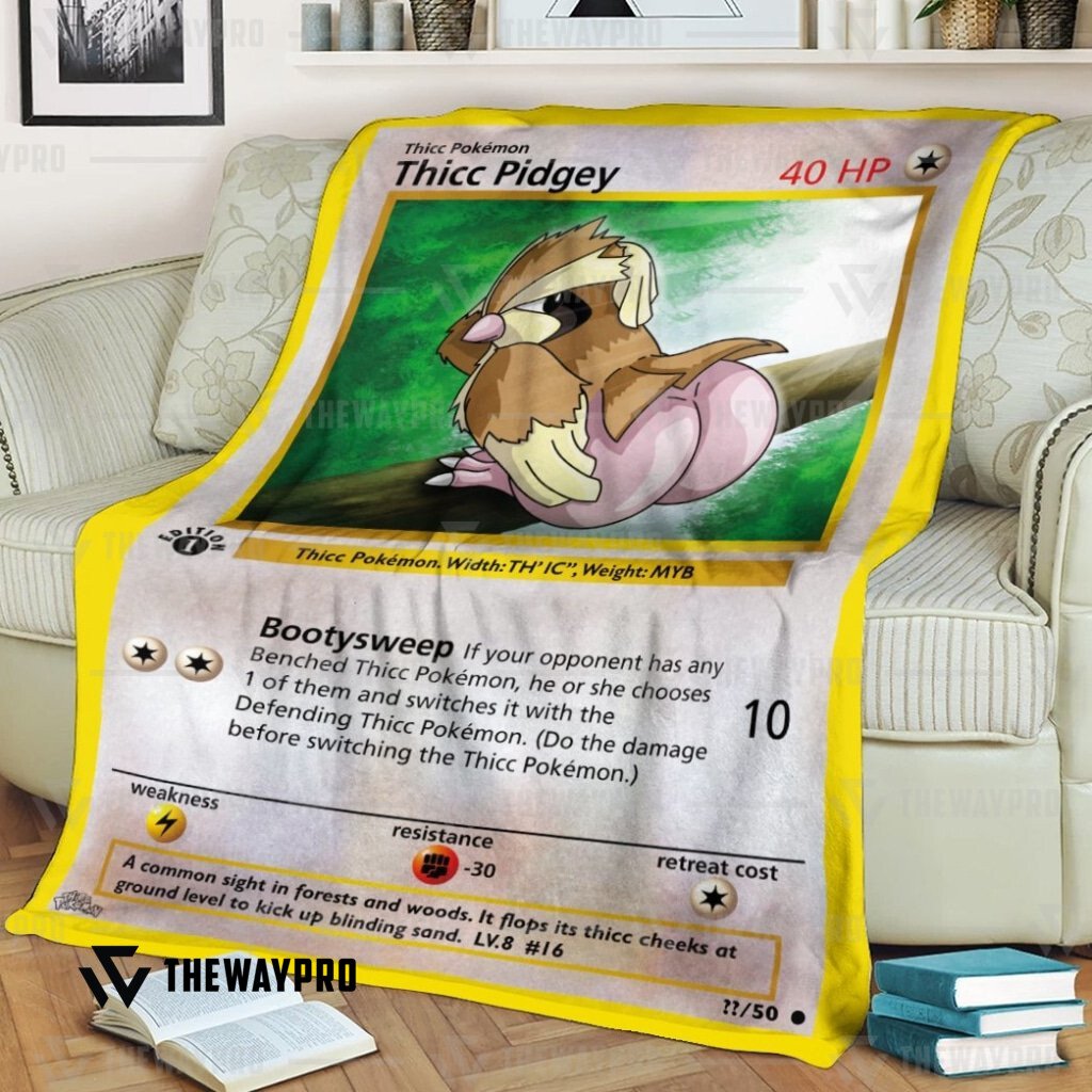 Anime Pokemon Thicc Pidgey Custom Soft Blanket Anime Pokemon Thicc Pidgey Custom Soft Blanket