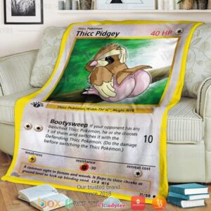 Anime Pokemon Thicc Pidgey Soft Blanket