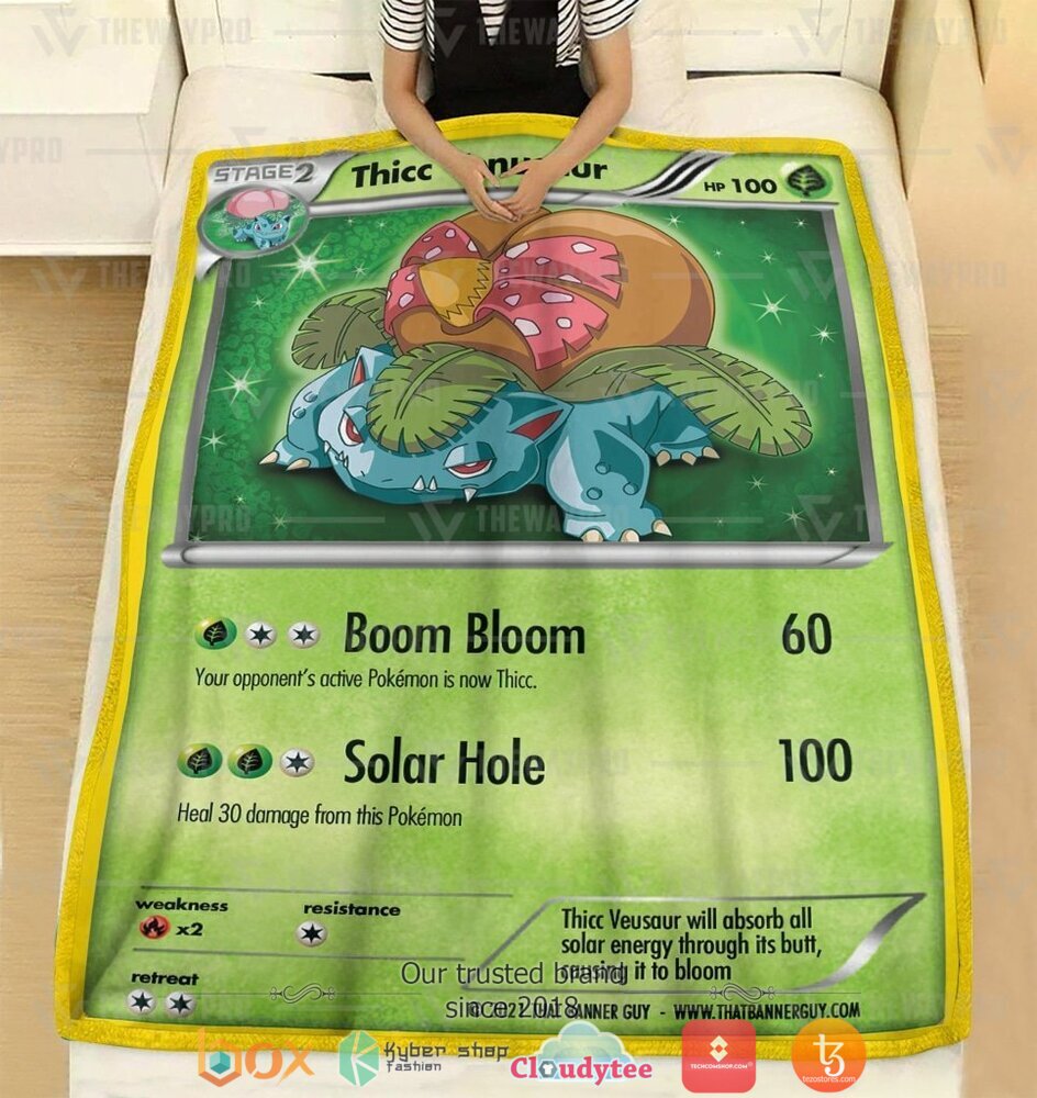 Anime-Pokemon-Thicc-Venusaur-Soft-Blanket-1