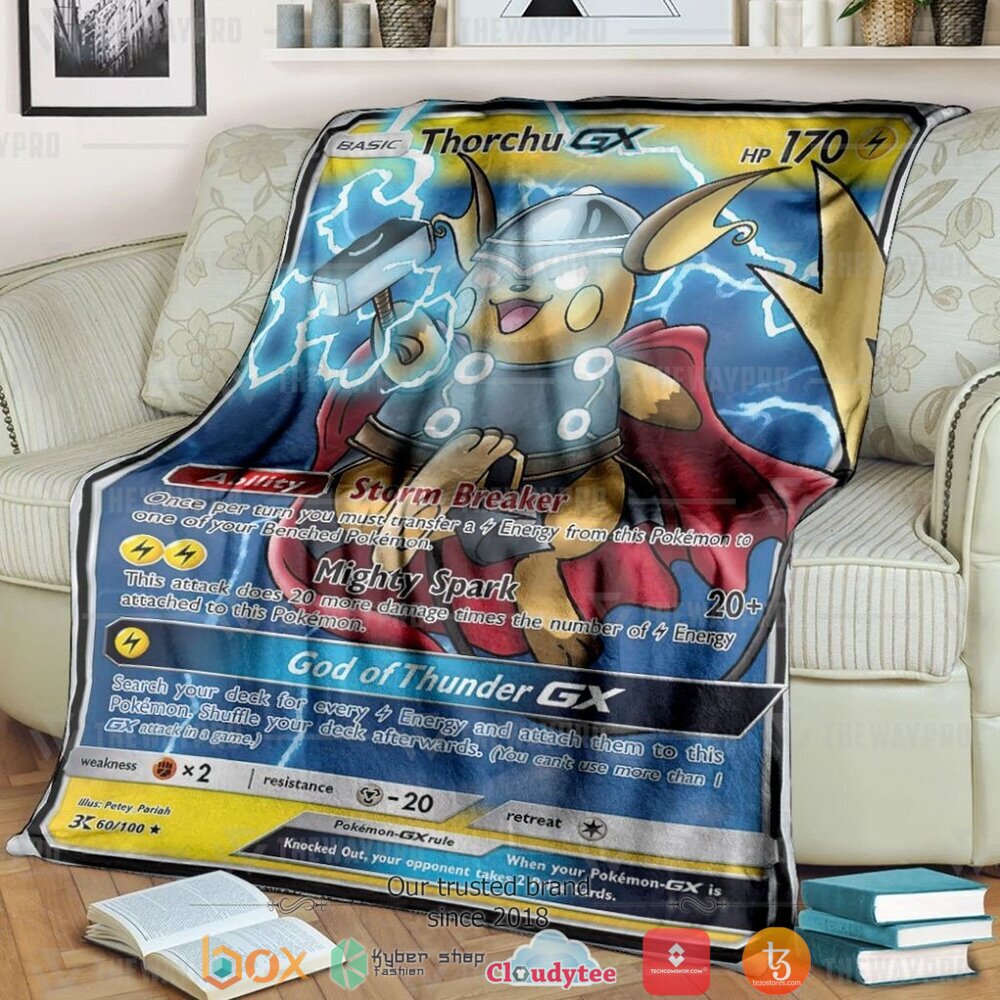 Anime Pokemon Thorchu Gx Soft Blanket Anime Pokemon Thorchu Gx Soft Blanket