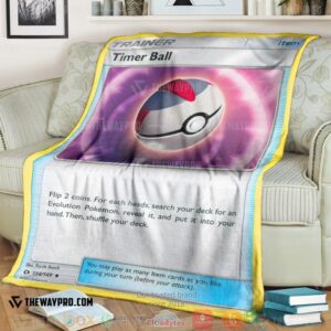 Anime Pokemon Timer Ball Trainer Soft Blanket 2