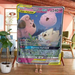 Anime Pokemon Togepi Cleffa Igglybuff Gx Cosmic Eclipse Custom Soft Blanket