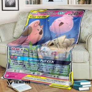 Anime Pokemon Togepi Cleffa Igglybuff Gx Cosmic Eclipse Quilt Blanket
