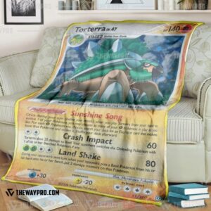 Anime Pokemon Torterra Lv 47 Blanket 2