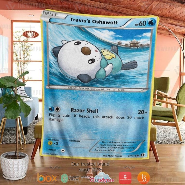 Anime-Pokemon-Travis-Oshawott-Soft-Blanket-1