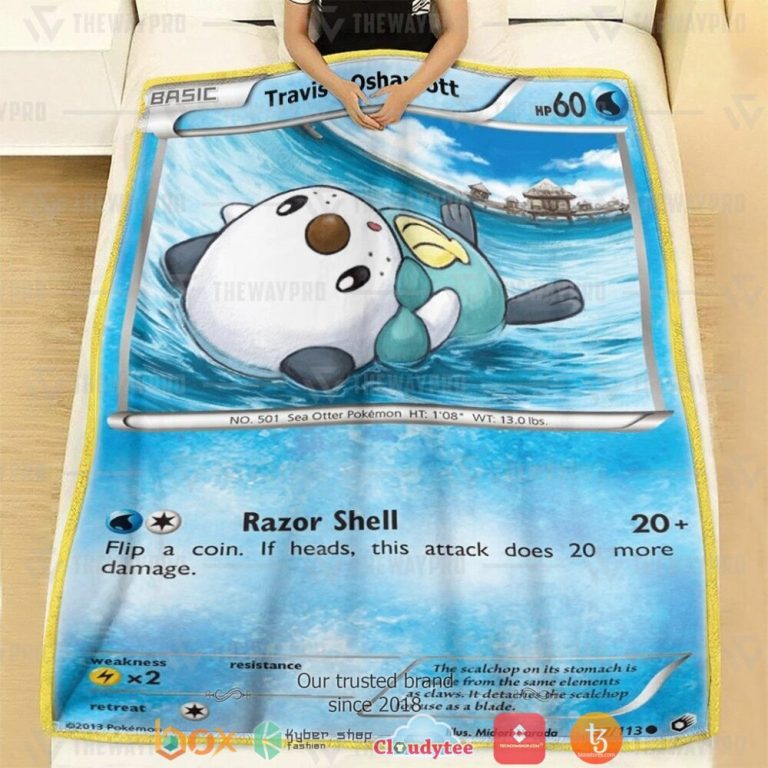 Anime-Pokemon-Travis-Oshawott-Soft-Blanket-2