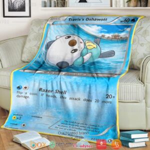 Anime Pokemon Travis Oshawott Soft Blanket