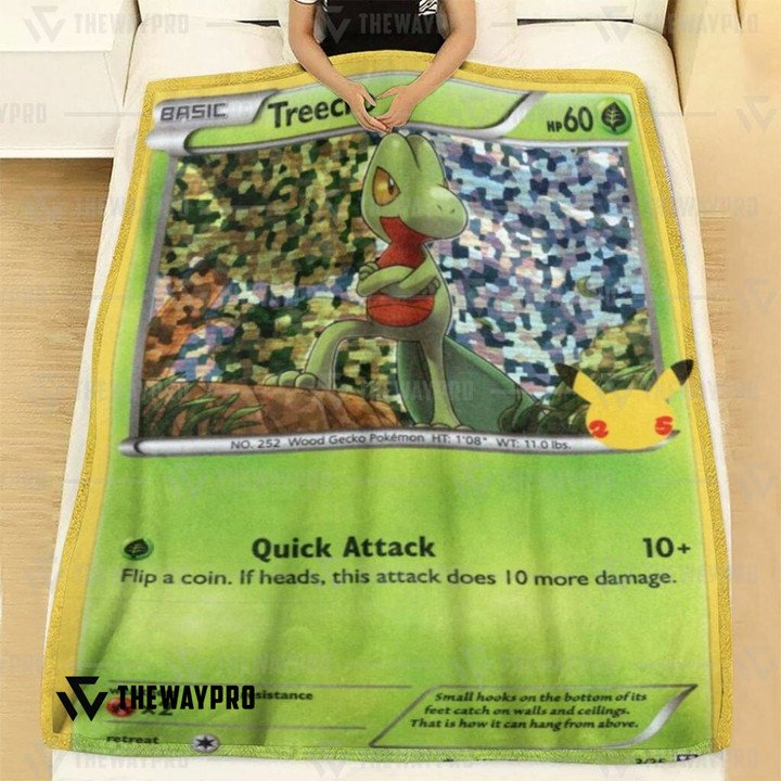 Anime-Pokemon-Treecko-Holo-Quilt-Blanket-1