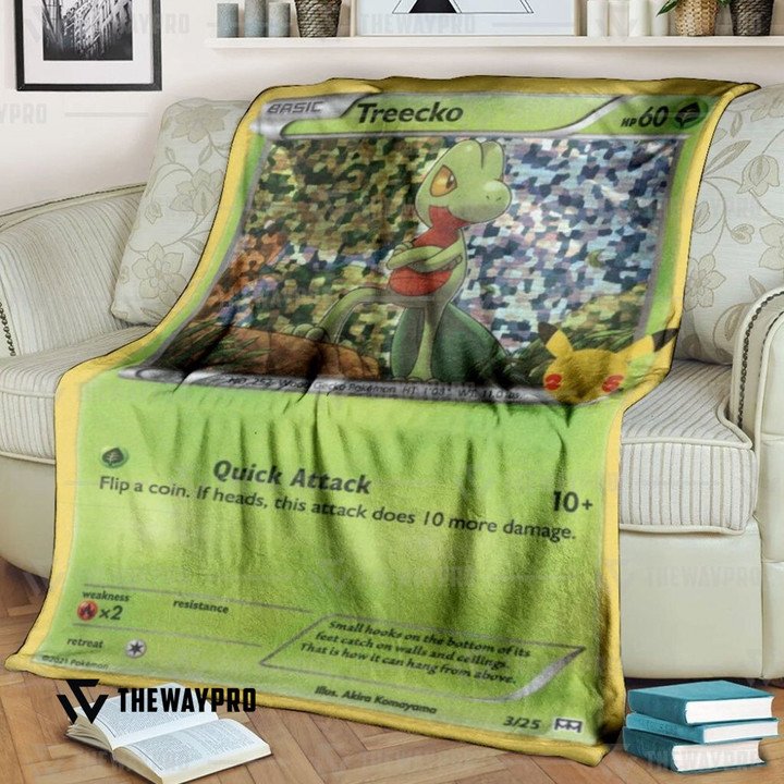 Anime Pokemon Treecko Holo Quilt Blanket Anime Pokemon Treecko Holo Quilt Blanket