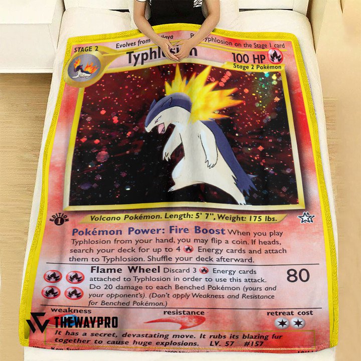 Anime-Pokemon-Typhlosion-1St-Edition-Custom-Blanket-1