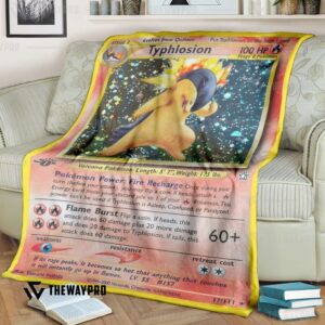 Anime Pokemon Typhlosion Custom Soft Blanket