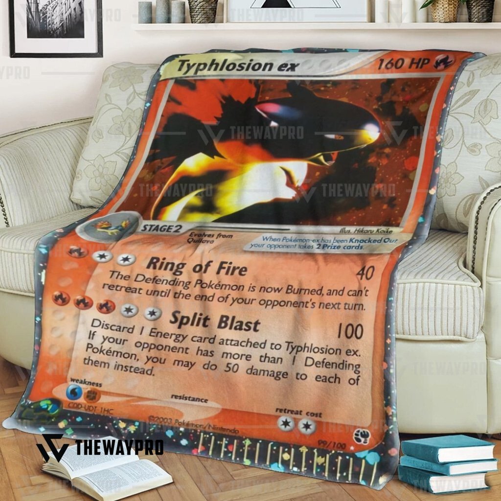 Anime Pokemon Typhlosion Ex Blanket Anime Pokemon Typhlosion Ex Blanket