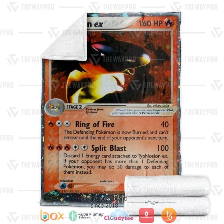 Anime-Pokemon-Typhlosion-Ex-Soft-Blanket-2
