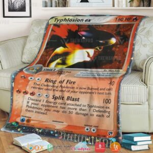 Anime Pokemon Typhlosion Ex Soft Blanket
