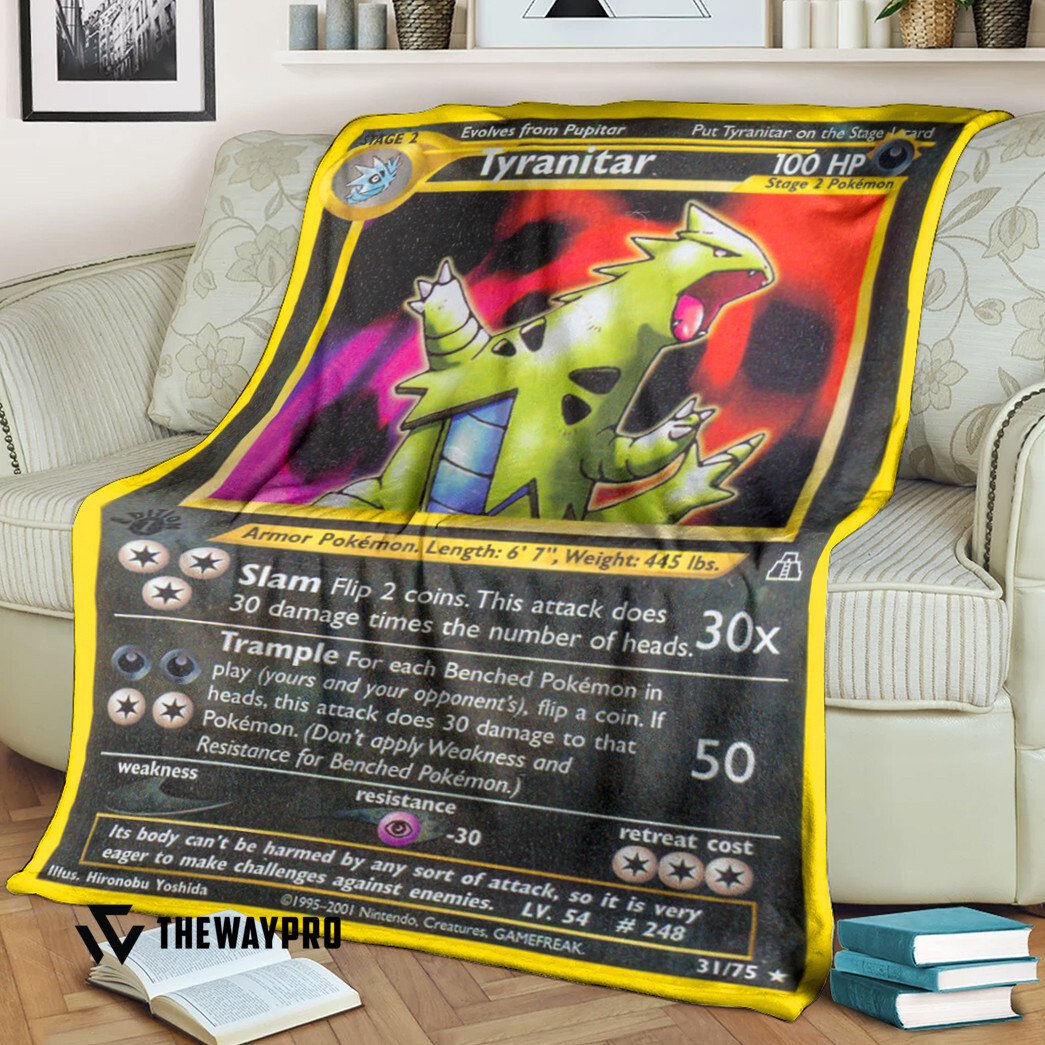 Anime Pokemon Tyranitar Neo Discovery Blanket Anime Pokemon Tyranitar Neo Discovery Blanket