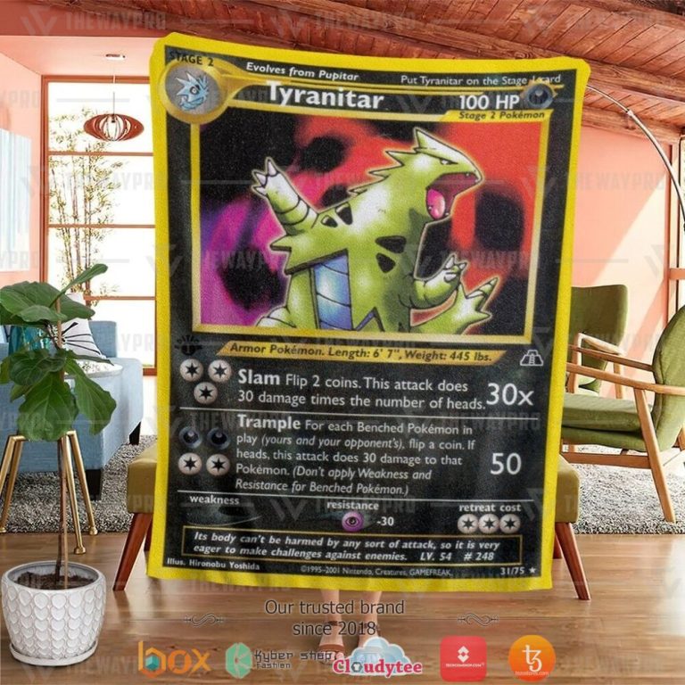Anime-Pokemon-Tyranitar-Neo-Discovery-Soft-Blanket-1