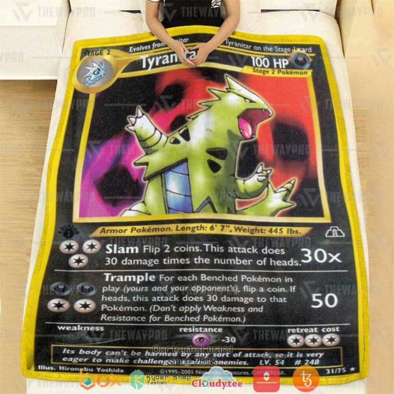 Anime-Pokemon-Tyranitar-Neo-Discovery-Soft-Blanket-2