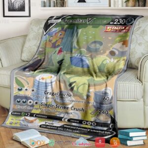 Anime Pokemon Tyranitar V Soft Blanket