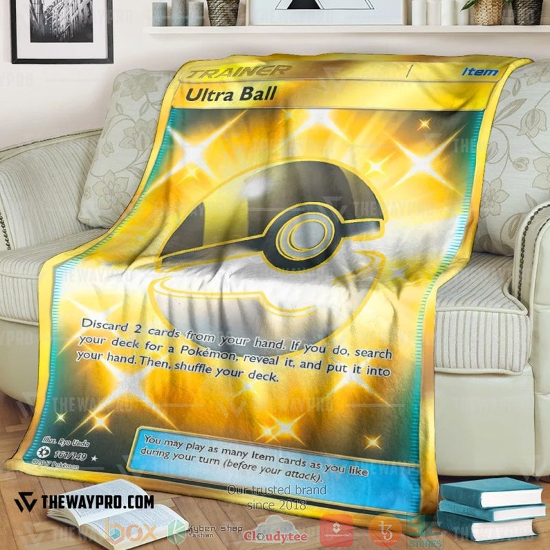 Anime Pokemon Ultra Ball Trainer Soft Blanket 2 Anime Pokemon Ultra Ball Trainer Soft Blanket 2