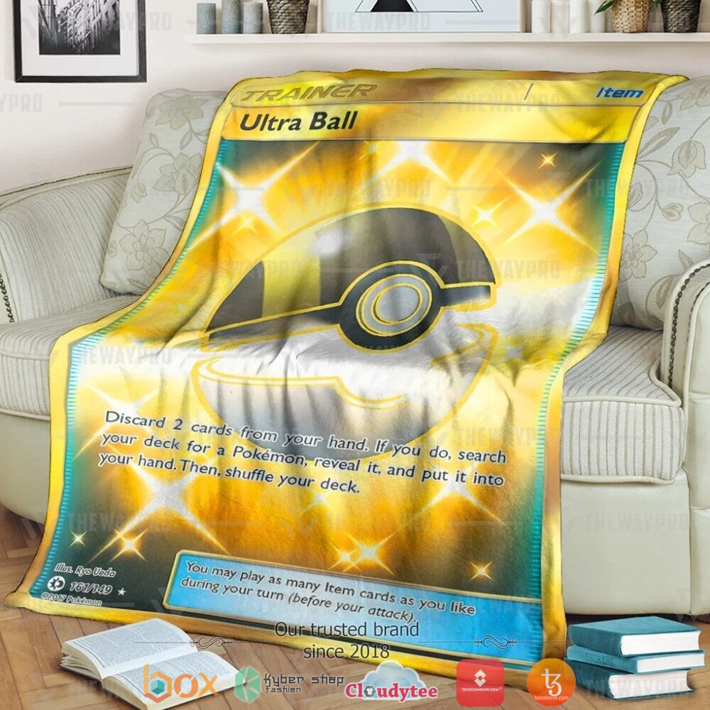 Anime Pokemon Ultra Ball Trainer Soft Blanket Anime Pokemon Ultra Ball Trainer Soft Blanket