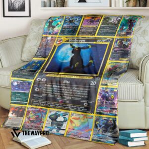 Anime Pokemon Umbreon Cards Blanket