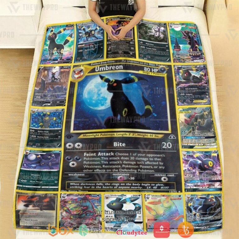 Anime-Pokemon-Umbreon-Cards-Soft-Blanket-2