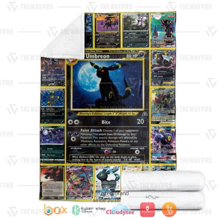Anime-Pokemon-Umbreon-Cards-Soft-Blanket-3