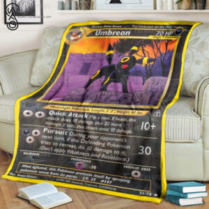 Anime Pokemon Umbreon Neo Discovery Full Printing Blanket