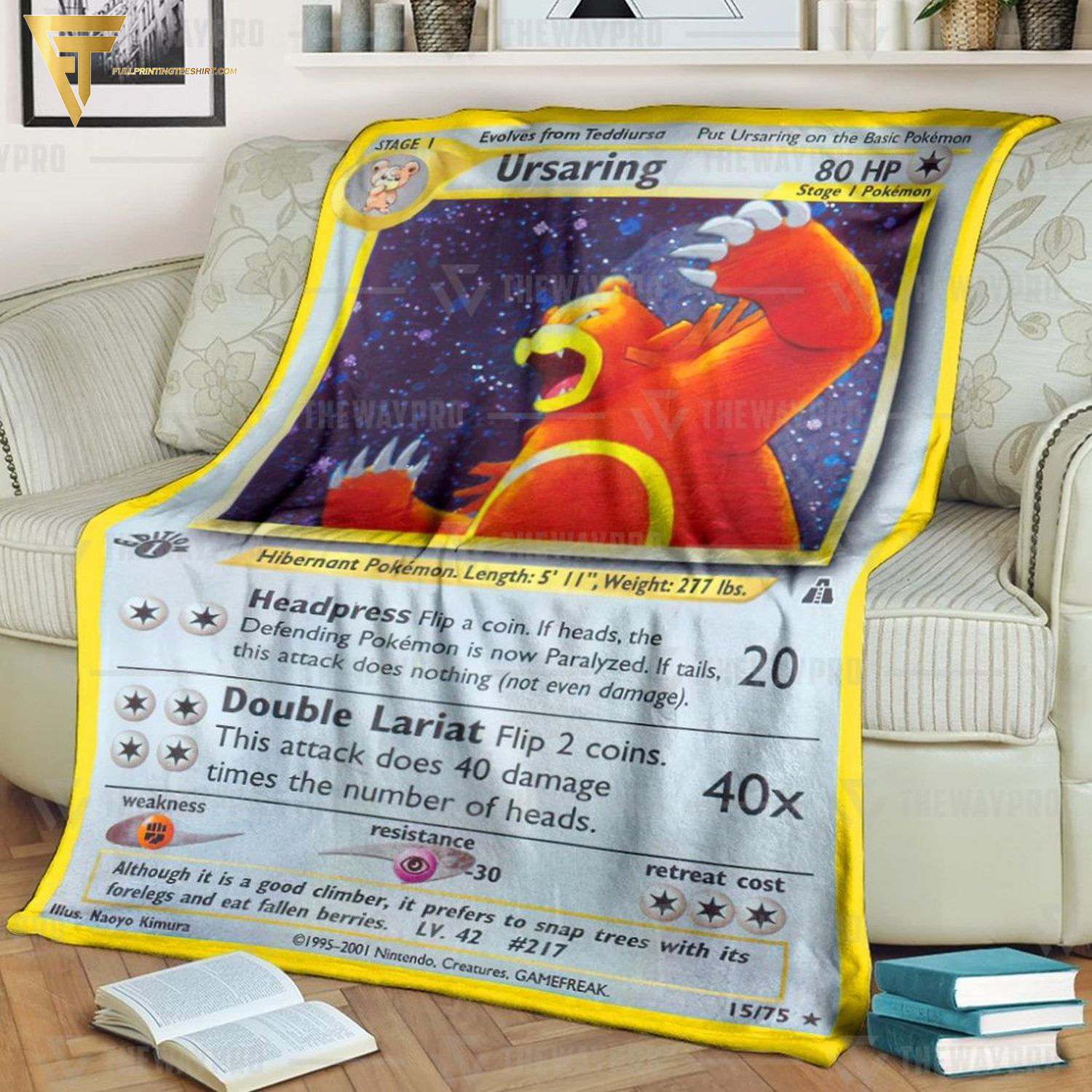 Anime Pokemon Ursaring Full Printing Blanket Anime Pokemon Ursaring Full Printing Blanket