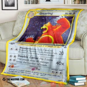 Anime Pokemon Ursaring Neo Discovery Soft Blanket