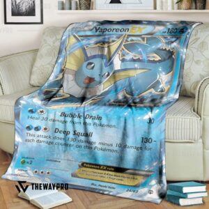 Anime Pokemon Vaporeon Ex Blanket
