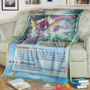 Anime Pokemon Vaporeon Gold Star Soft Blanket 2