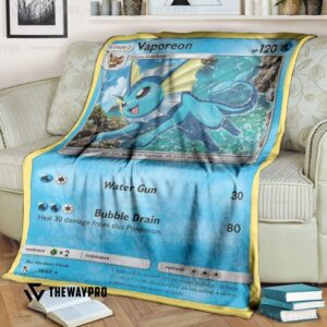 Anime Pokemon Vaporeon Hidden Fate Custom Soft Blanket