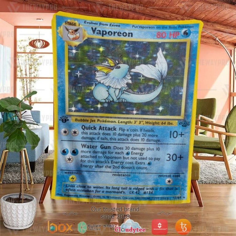 Anime-Pokemon-Vaporeon-Jungle-Soft-Blanket-1