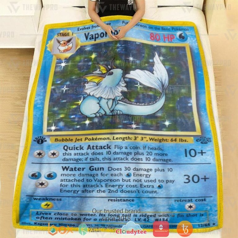 Anime-Pokemon-Vaporeon-Jungle-Soft-Blanket-2