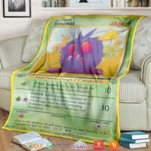 Anime Pokemon Venonat Soft Blanket