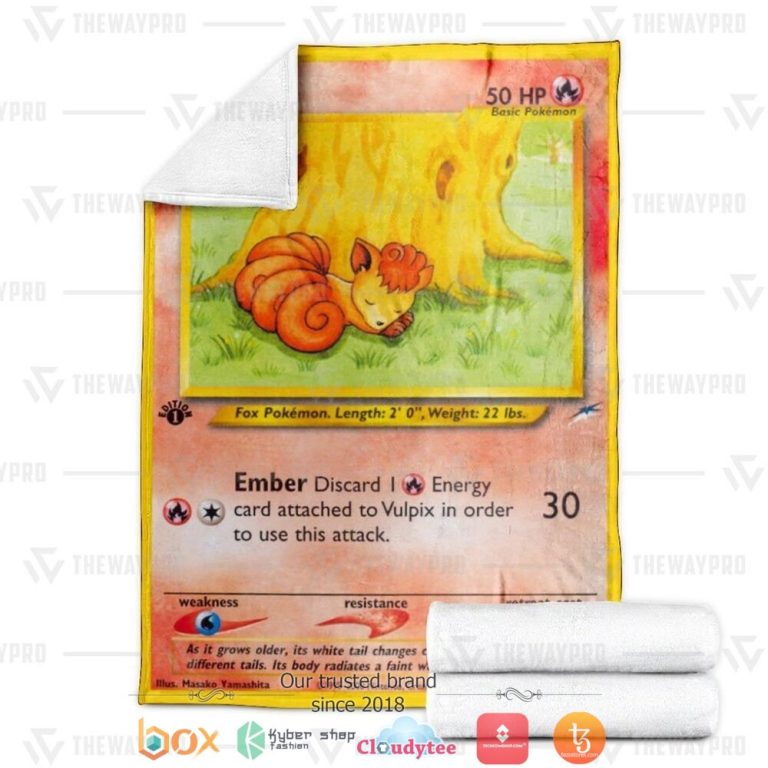 Anime-Pokemon-Vulpix-1St-Edition-Soft-Blanket-2
